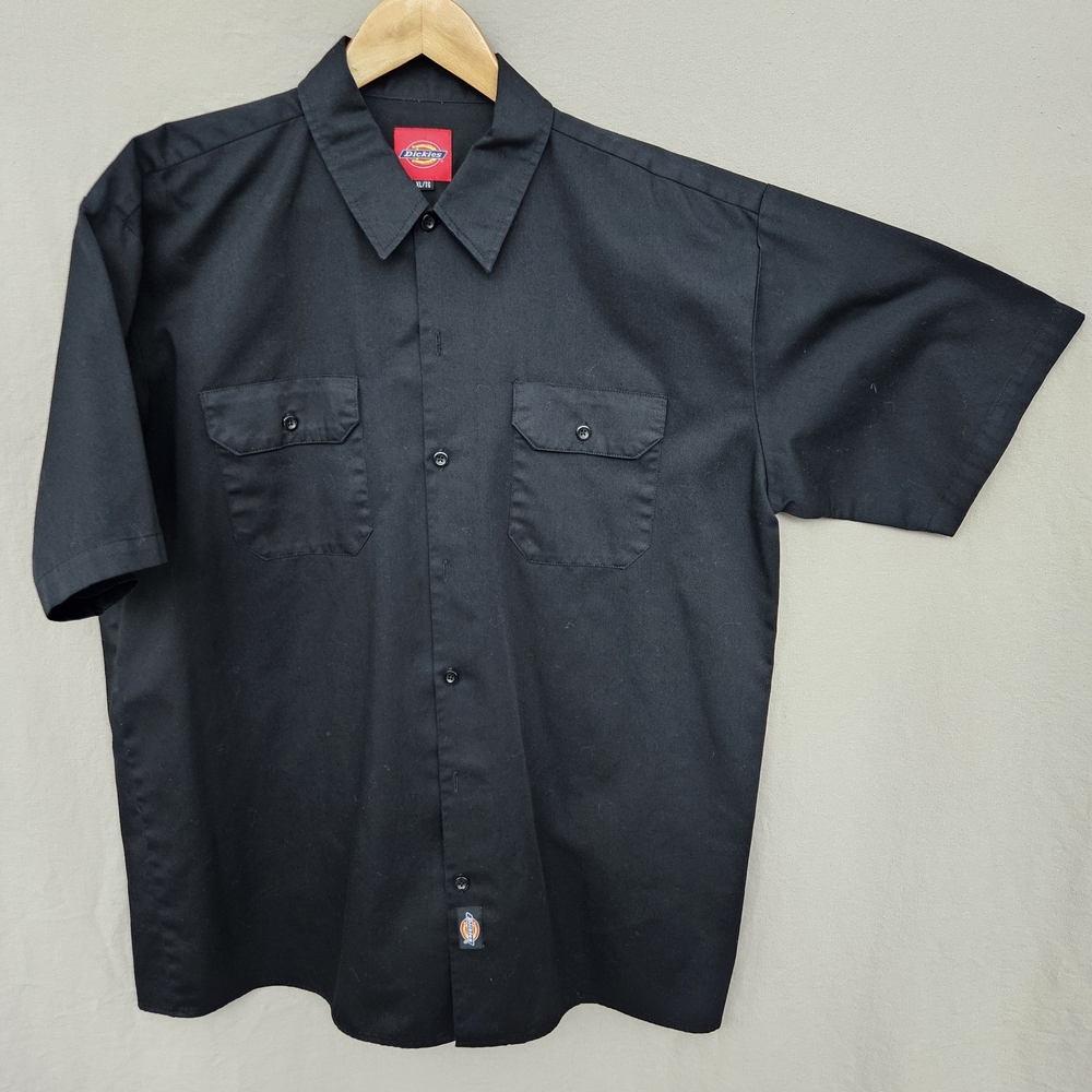 Dickies Black Casual Button Down Shirt